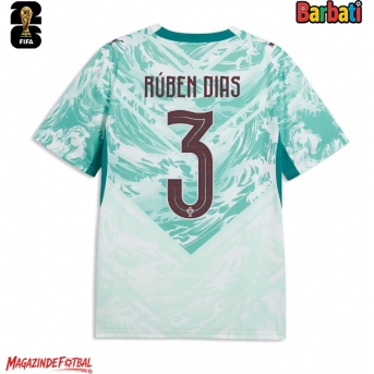 Portugalia Ruben Dias #3 Tricou Fotbal Replică Mondial 2026 Barbati Deplasare